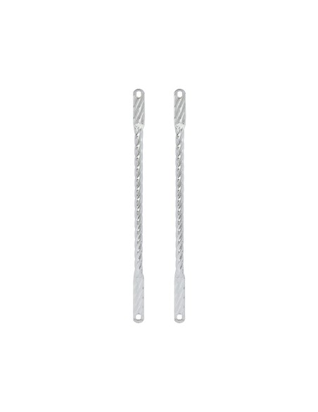 20 Square Twisted Spring Fork Bars Chrome.